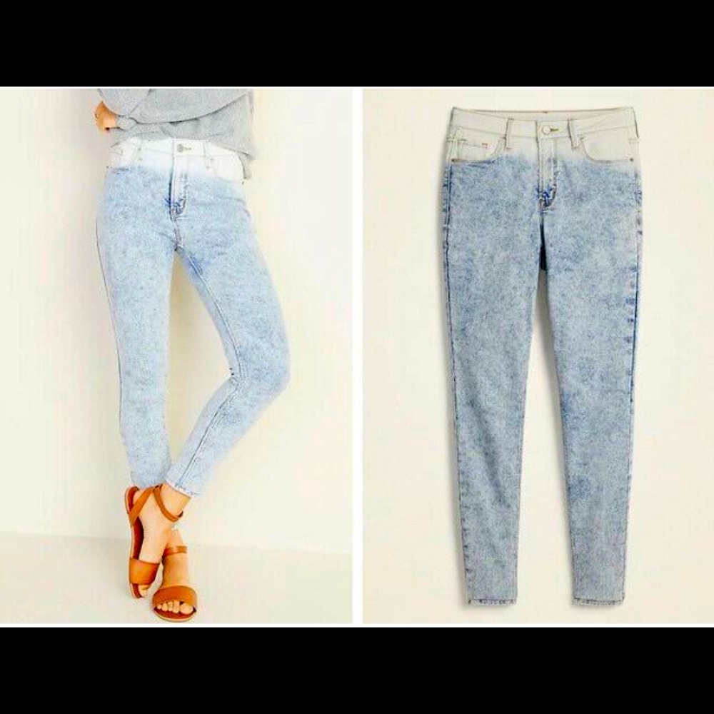 Size Old Navy Rockstar Dip Dye Secret Slim Pocket Straight Jean